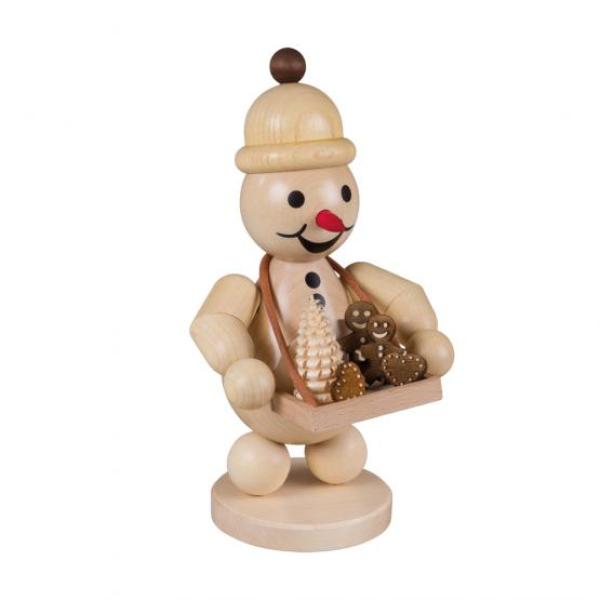 Schneemann Junior mit Bauchladen - 15 cm